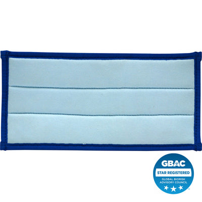 microfiber glass cleaning cloth sewn onto hook & loop backing with foam backing