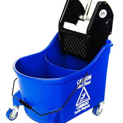 Premium Double Bucket & Wringer 5 & 4.5 gal compartments Divided Bucket