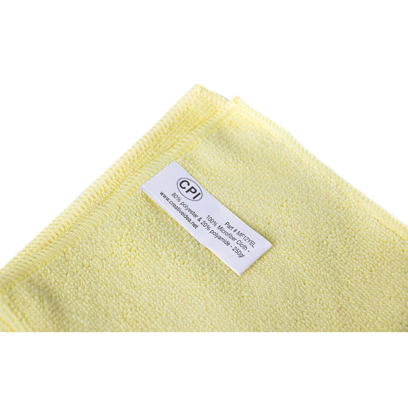 Premium Microfiber Cloth 16x16 - 250g Yellow