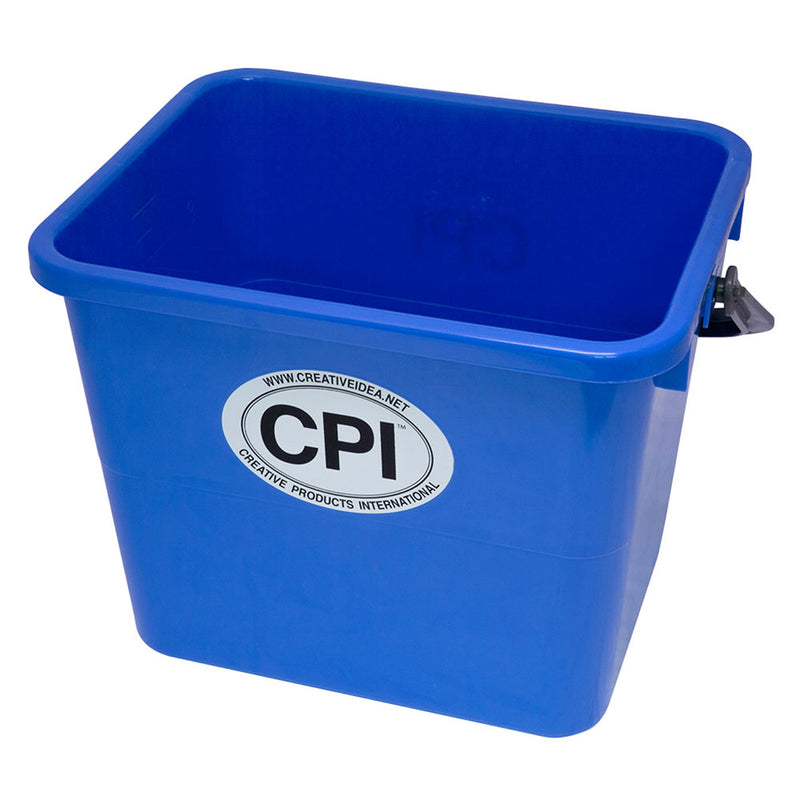 blue 3.5 gallon bucket without lid