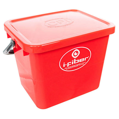 3.5 gallon red bucket with red lid